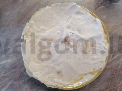 Blynų tortas su bananais Žingsnis 9