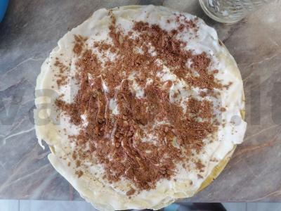 Blynų tortas su bananais Žingsnis 11