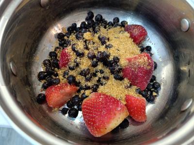 Braškinių-mėlynių kisielius Žingsnis 2