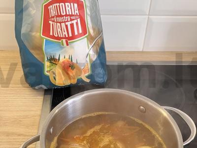 Sriuba su makaronais jautienos sultinyje Žingsnis 3