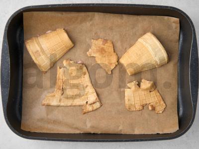 Šokoladinis milkshake su vafliniais trupiniais Žingsnis 2