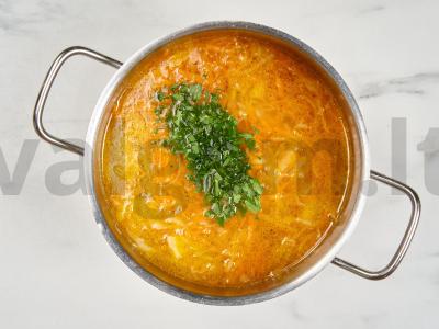 Šviežių kopūstų sriuba Žingsnis 14