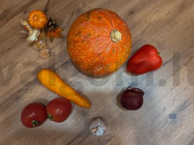 Moliūgų sriuba su krevetėmis Žingsnis 1