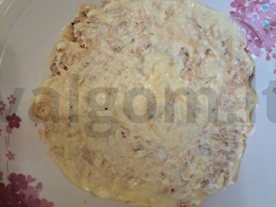 Salotas „Mimoza“ su konservuota šlakių žuvimi Žingsnis 5