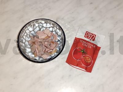 Kiaušinių pusmėnulis „Švytintis“ Žingsnis 1