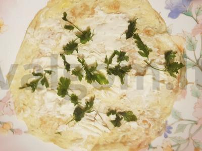 Kiaušinis vokas su varškės sūriu ir raudona žuvimi Žingsnis 5