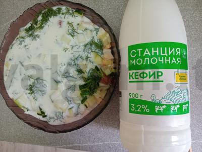 Okroška su medžiotojų dešrelėmis ant kefyro Žingsnis 6