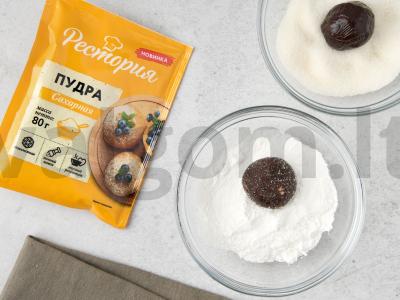 Šokoladiniai sausainiai su cukraus pudra Žingsnis 5