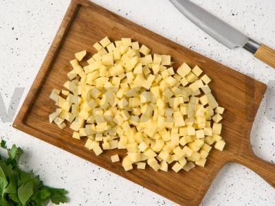 Okroška su kalakutiena grietinėje Žingsnis 1