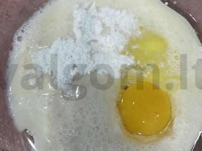 Avižinių pieno vafliai su vyšnių gabaliukais Žingsnis 2