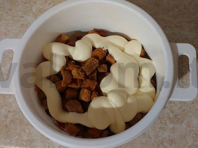 Vištienos ir sausainių salotos Žingsnis 1