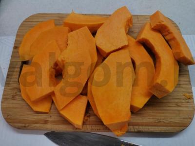 Moliūgas su medumi ir sezamu Žingsnis 1