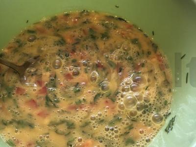 Omletas su paprika ir virtos-rūkyta dešra Žingsnis 5