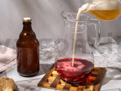 Greipfrutų „Shandy“ su hibisku Žingsnis 3