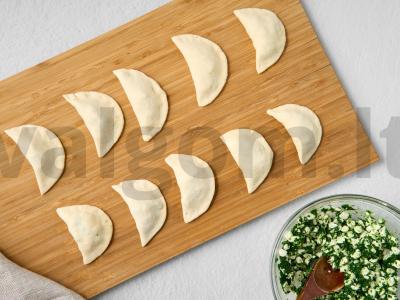 Koldūnai su varške ir špinatais Žingsnis 4