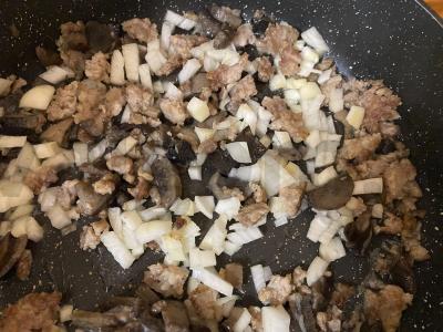 Grikių košė su faršu ir grybais Žingsnis 3