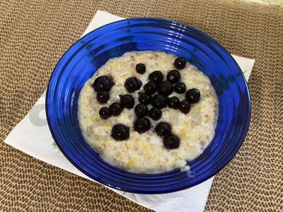 Pieninė avižinė košė su serbentais pagrindine nuotrauka