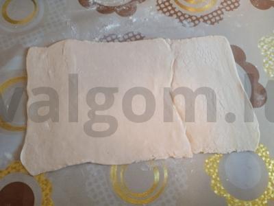 Mėsos „Sraigės“ bandelės Žingsnis 5