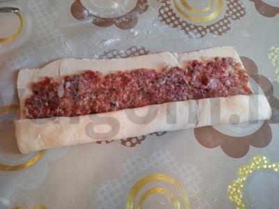 Mėsos „Sraigės“ bandelės Žingsnis 7