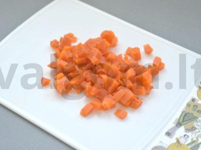 Žiemos salotas su putpelių kiaušiniais Žingsnis 3