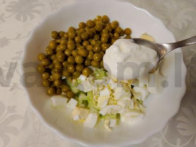 Salotas „Švelnumas“ su žirniais Žingsnis 5