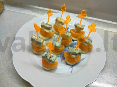 Kanarė su mandarinų ir mėlynojo pelėsio sūriu Žingsnis 4