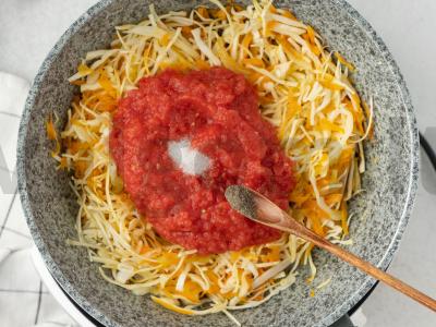 Kopūstų solianka su ryžiais Žingsnis 5