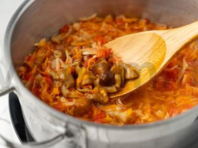 Kopūstų solianka su ryžiais Žingsnis 6