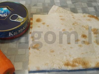 Tortilijos su silke Žingsnis 1