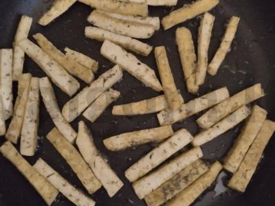 Tofu salotas su grybais ir riešutais Žingsnis 2