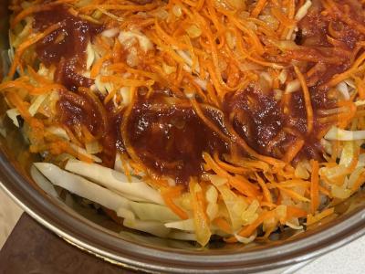 Kopūstų ir pomidorų sulčių kotletai Žingsnis 9