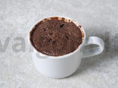 Šokoladinis keksiukas mikrobangų krosnelėje be kiaušinių Žingsnis 7