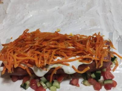 Dešrelė lavaše su daržovėmis Žingsnis 4