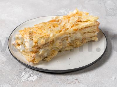 Tortas „Napoleonas“ iš paruošto sluoksniuoto tešlos Žingsnis 6