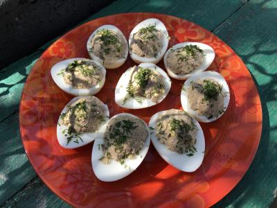 Kalakutų kiaušiniai, įdaryti paštetu pagrindine nuotrauka