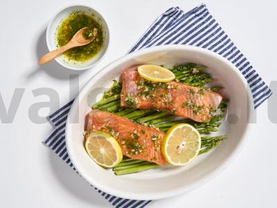 Lašiša su šparagais ir grietinės-varškės padažu Žingsnis 2