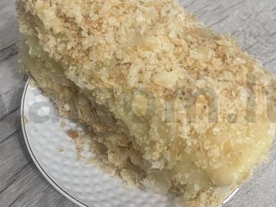 Sluoksniuotas pyragas „Mini-Napoleonas“ pagrindine nuotrauka