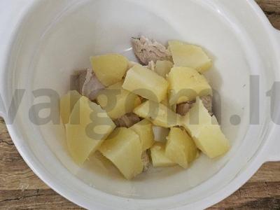 Okroška su sūriu ant kefyro Žingsnis 3