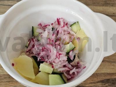 Okroška su sūriu ant kefyro Žingsnis 5