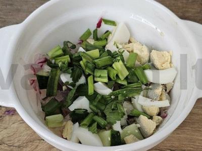 Okroška su sūriu ant kefyro Žingsnis 6