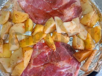 Kepta kiaulienos kaklas ir bulvės Žingsnis 5