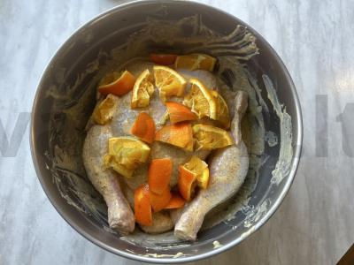 Kvapni vištiena su apelsinais orkaitėje Žingsnis 6