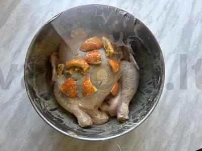 Kvapni vištiena su apelsinais orkaitėje Žingsnis 7