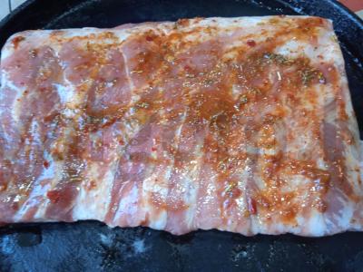 Aštrūs kiaulienos šonkauliai su Briuselio kopūstais Žingsnis 3