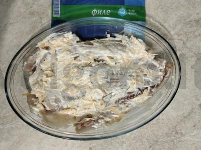 Menkių filė po švelniu sūrio apvalkalu Žingsnis 3