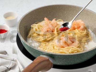 Krevetės gniužtuose su grietinėlės padažu Žingsnis 3