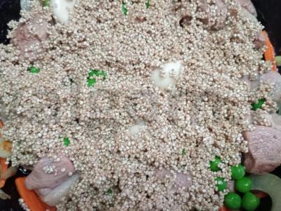 Kvinoja su daržovėmis ir antis krūtinėlė Žingsnis 7