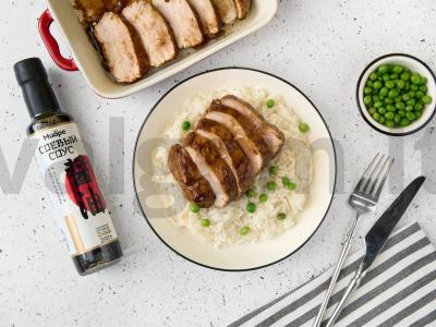 Kalakutiena sojų padaže orkaitėje pagrindine nuotrauka