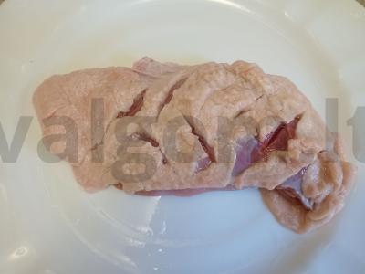 Kepta antis krūtinėlė su mung pupelių ir daržovių garnyru Žingsnis 1