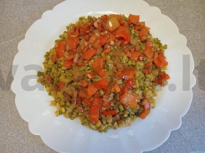 Kepta antis krūtinėlė su mung pupelių ir daržovių garnyru Žingsnis 10